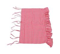 CHICIRIS Rideau de Four de Ferme, Jupe Décorative, Accessoire de Cuisine élégant, Tissu en Coton 76x54cm, 1 unité (Chèque en Forme de Coeur Rouge)