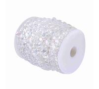 CHICIRIS Rideau de Perles en Cristal Acrylique, Décorations de Fête de Mariage pour Bricolage, Brins de Perles Transparentes Scintillantes pour Décoration Intérieure et Extérieure, 30 M (Couleur AB)
