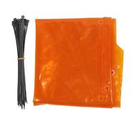 CHICIRIS Rideau de Soudage, écran de Soudage Transparent Ignifuge de 5,71 X 7,68 Pieds Jaune doré avec Trous de Suspension pour la sécurité du Lieu de Travail et la Protection contre la