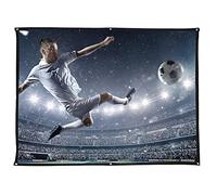 CHICIRIS Rideau D'écran de Projecteur Blanc Pliable, Léger et Portable pour Le Camping en Plein Air, Polyester épais 4:3 (84 Pouces)