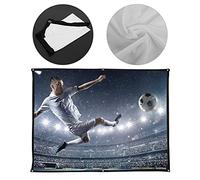 CHICIRIS Rideau D'écran de Projecteur Blanc Pliable, Léger et Portable pour Le Camping en Plein Air, Polyester épais 4:3 (100 Pouces (87 X 49,2 Pouces))