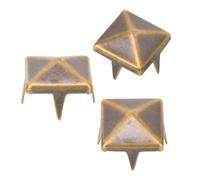 CHICIRIS Rivet carré, Artisanat en Cuir de Sac de Bricolage, Rivets en Métal pour Accessoires de Vêtements, 100 Pcs 9 Mm, Bronze en Bronze de Pistolet en Argent en or, Vêtements Décoratifs, (Bronze)