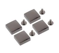 CHICIRIS Rivets Carrés en Cuir élégants, 30 Jeux de Boucles à Clous pour Sacs à Main, Vêtements et Chaussures, Alliage de Zinc de 16mm avec Vis (GRAY)