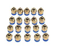 CHICIRIS Robel et Raccords Rapides Pneumatiques de 6 Mm de 6 Mm, Assemblage Simple, Filetage de Précision, adapté au Tube D'air de, Outils Pneumatiques, à L'air comprimé. (PC6-M5 20PC)