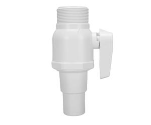 CHICIRIS Robinet à Tournant Sphérique à 2 Voies de 1,5 Pouces, extrémité de Raccord en Plastique ABS PVC pour Une Connexion Rapide, avec Adaptateur de Tuyau de 1,25 Pouces pour Pompe