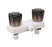 CHICIRIS Robinet de Douche de Salle de Bain RV, Kit de Dérivation de Valve de Douche Durable avec 2 Boutons, adapté aux Camping-cars (WHITE)