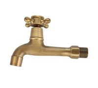 CHICIRIS Robinet Vintage en Laiton Massif, Robinet D'évier de Cuisine Mural à Poignée Unique avec Valve à Noyau en Laiton, pour Piscine de Salle de Bain à Domicile (vadrouille piscine robinet long)