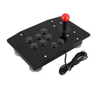 CHICIRIS Rocker Game Joystick Contrôle de la coque en cristal acrylique de haute qualité avec poignée à 8 boutons pour une reproduction classique, pour les joueurs/passionnés, ABS noir 11,65 x 7,76 x