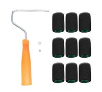 CHICIRIS Rouleau à Peinture texturé, 9 Pièces en Plastique Mousse de 4 Pouces, Rouleau de Doublure de Lit Uniforme à Haute efficacité pour les Boîtes de Chargement de Camions, les