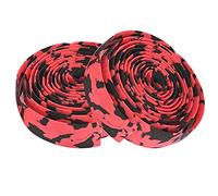 CHICIRIS Ruban de Guidon de Vélo, Matériau éponge Flexible, Absorption des Chocs Antidérapante Haute densité, avec Bouchons de Barre, pour Vélo de Route de VTT (noir rouge)