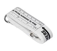 CHICIRIS Ruban de Mesure pour Chevaux, Bâton de Mesure en PVC de 242 Cm avec Tableau des Tailles Double Face pour la du Poids du Buste des Chevaux dans les Fermes