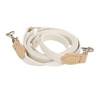 CHICIRIS Sac à Bandoulière Ceinture en Cuir Réglable, Noir/Marron/Beige, 1pc, pour Sacs à Main/Portefeuilles/de Caméra (Cuir Beige et Sangle Blanche crémeuse)