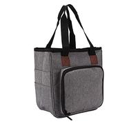 CHICIRIS Sac à Tricoter Multifonctionnel D'organisateurs de Fil en Tissu Oxford de Haute qualité pour Outils de Tricot Professionnel Schneider (Sac vide - gris)