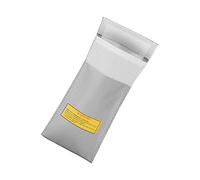 CHICIRIS Sac de batterie ignifuge résistant à la chaleur et aux explosions pour batterie de modèle d'avion Couleur argent 10 x 20 cm Convient pour diverses batteries d'avions