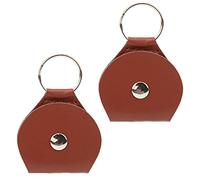 CHICIRIS Sac de Rangement pour Plectres de Guitare, 2 Pièces, étui de Rangement pour Porte-clés en PU avec Boucle à Pression pour Plectres de Guitare, Pièces de Monnaie, Petits Accessoires (Brown)
