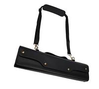 CHICIRIS Sac de transport pour flûte, étui de rangement en cuir synthétique avec bandoulière, 45 x 6 x 13 cm, doublure en tissu non tissé, pour musiciens et étudiants, noir, #911