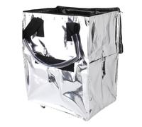 CHICIRIS Sac D'épicerie sur roulettes, Sac à Dos Léger et Multifonctionnel avec Tissu tissé Imperméable et Matériau PP, pour des Achats Pratiques et Une Utilisation Respectueuse de (Silver)