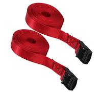 CHICIRIS Sangle D'arrimage 2 Pièces Sangle D'arrimage en Alliage de Zinc Noir Boucle de Presse Bandage 25mm Reliure Corde de Vin Rouge() Autres Fournitures de Camping d'escalade