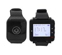 CHICIRIS Sans Fil Smart Caregiver Pager, Sans Fil Assistant Watch Affichage de l'heure de la Batterie Rechargeable Amovible Faible Consommation D'énergie pour Les Bureaux