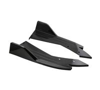 CHICIRIS Séparateur de Lèvre de Pare-Chocs Arrière ABS Ailerons Latéraux de Voiture Universels Protecteur de Jupe de Menton 2 Pièces Noir Protection Anti-Rayures de Remplacement Direct pour Berline