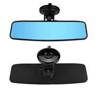 CHICIRIS Siège Arrière de Voiture Rétroviseur pour bébé Miroir en Verre Bleu Réglable 240 X 65 Mm Verrouillage à Ventouse Grand Angle pour la Surveillance de la Banquette Arrière du Pare-brise pour