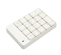 CHICIRIS SK 51AG 2.4G USB WIRESS-Number -Pad 18KEY Soft Press Touch for Office Work, adapté à OS X, Plug and Play (White)