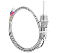 CHICIRIS Sonde de Capteur de Température Robuste de Type K - et Construction Résistante en Acier Inoxydable - Convient aux Températures Extrêmes 1/2 NPT, Câble de 2 m.