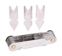 CHICIRIS Stainless Steel Thread Pitch Gauge 4Pcs Set Accurate 55° 60° for