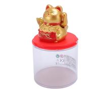 CHICIRIS Statue de Chat Porte-bonheur Maneki Neko Agitant à énergie Solaire pour la Maison, le Bureau, la Décoration de Voiture, Bénédictions et Richesse, ABS, Taille 6,0 X 5,5 X, Cm, pour la