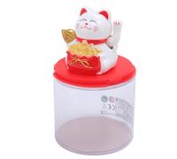 CHICIRIS Statue de Chat Porte-bonheur Maneki Neko Agitant à énergie Solaire pour la Maison, le Bureau, la Décoration de Voiture, Bénédictions et Richesse, ABS, Taille 6,0 X 5,5 X, Cm, pour la (WHITE)