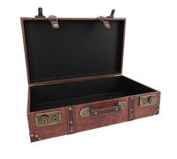 CHICIRIS Suise Vintage avec Poignée en Cuir, étui de Voyage en Bois Rétro, Boîte de Rangement de 18,9 Pouces pour Décor de Bureau à Domicile