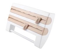 CHICIRIS Support de Film Alimentaire de Cuisine Précis, Support de Rangement Moderne et Pratique, Coupeur pour une Prise Facile et une Sûre pour la Cuisine à Domicile (Kaki)