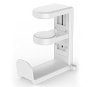 CHICIRIS Support pour Casque, Fixation Sous Bureau, Rotation à 360°, avec Fente de Rangement pour Câble et Patins en Silicone, Idéal pour les Configurations de Jeu et L'organisation du (WHITE)