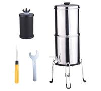 CHICIRIS Système de Filtre à Eau Filtre à Eau par gravité en Acier Inoxydable 1 Gallon 60 Ml Min Filtration à Plusieurs étapes sans électricité pour la Maison, le Camping-car, la Préparation aux