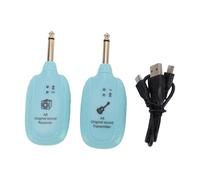 CHICIRIS Système sans Fil pour Guitare avec Technologie 2,4 G, Batterie Rechargeable de 600 MAh et Construction ABS Robuste pour un Transfert de Signal Fluide et un Son clair. (Version florale bleue)