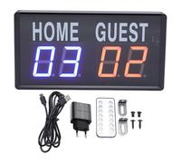 CHICIRIS Tableau de Bord électronique de Basket-Ball avec Télécommande USB Alimentation LED Portable Score Keeper pour Le Volley-Ball Jeu de Badminton (Prise UE)
