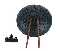 CHICIRIS Tambour à Langue en Acier de 6 Pouces, Instrument de Percussion à Main éthérée 11 Tons avec Kit de Musique de Méditation, pour le Divertissement du Yoga