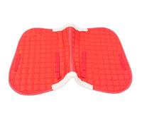 CHICIRIS Tampon de Selle sans Glissement, élégant Coussinets D'équitation Coupés pour la respirabilité et Le Confort, Les Matériaux de Coton en Polyester et en Soie, Système de Fixation, (Rouge)