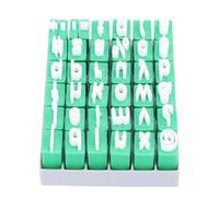 CHICIRIS Tampons D'argile, Tampons de Lettres D'alphabet Complet Fixés pour la Poterie, Artisanat Bricolage, avec Boîte de Rangement pour des Tasses et des Assiettes Personnalisées