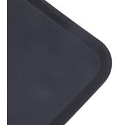 CHICIRIS Tapis d'alimentation en Silicone pour Animaux de Compagnie, Anti-déversement, Antidérapant, pour Usage Intérieur, Design Mignon, 48 X 30 Cm, Matériau de qualité Supérieure, 1 unité (Black)