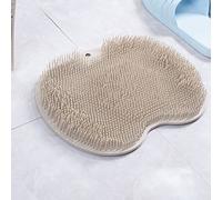CHICIRIS Tapis de Massage des Pieds au Design Doux pour Nettoyer et Masser les Pieds Sous la Douche - TPR Pliable 1 Unité (BROWN)