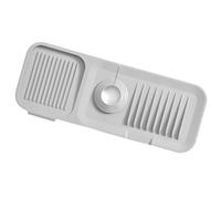 CHICIRIS Tapis de Robinet de Cuisine Absorbant L'eau en Silicone, Protection D'évier Efficace, pour Zone D'évier Propre et Sèche, Matériau écologique 14,6x5,5 Pouces (gris clair)