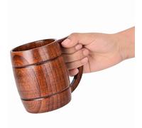 CHICIRIS Tasse à Bière en Bois Faite à la Main, Naturelle, pour Boire de L'eau, Style Simple et élégant pour un Usage Domestique