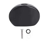 CHICIRIS Tête D'accordage de Guitare en Résine, Fabrication Exquise, Aspect Poli, Vis, Rondelles Blanches et Noires Incluses, pour L'entretien de Remplacement des Chevilles de Réglage de (Ovale noir