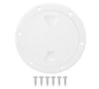 CHICIRIS Trappe de Bateau, Trappe D'inspection Antidérapante en ABS Blanc avec Couvercle Amovible, Anti- et Anti-vieillissement pour Yacht de Bateau Marin (4 Pouces)