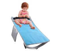 CHICIRIS Trempe de Pied de Secours pour Enfants Portable pour les Longs Vols, Extension Siège Réglable Voyages Confortables, Ajustement Universel, Matériau en Nylonsponge Léger (BLUE)