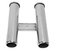 CHICIRIS Tube de Support de Canne à Pêche, Tube de Support de Canne à Pêche en Acier Inoxydable 316, 2 Maillons de 42 Mm de Diamètre, Mural Vertical, Bord roulé, Base de Drainage pour Bateau, Yacht,