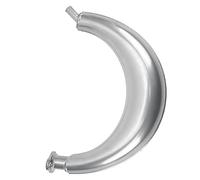 CHICIRIS Tuyau de Silencieux D'échappement Demi-lune, Silencieux de 40 Mm pour Moteur 2 Temps, avec Construction en Alliage D'acier à Haute Résistance, adapté aux Motos Motorisées