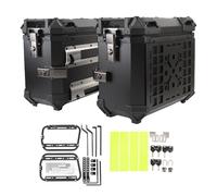 CHICIRIS Valise Latérale, Ajustement Universel en Alliage D'aluminium 35L Boîte de Sacoche Rigide Gauche Droite avec Support pour Bagages de Casque