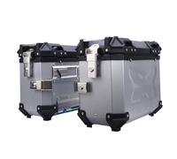 CHICIRIS Valise Latérale, Boîte de Sacoche Antichoc en Alliage D'aluminium 28L avec Doublure et Serrure en Mousse PU Amovibles, pour Le Rangement des Bagages du Casque